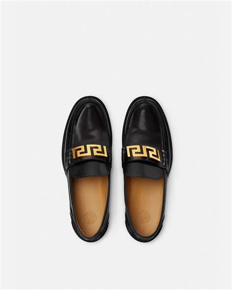 versus versace loafers|Versace greca loafers male black.